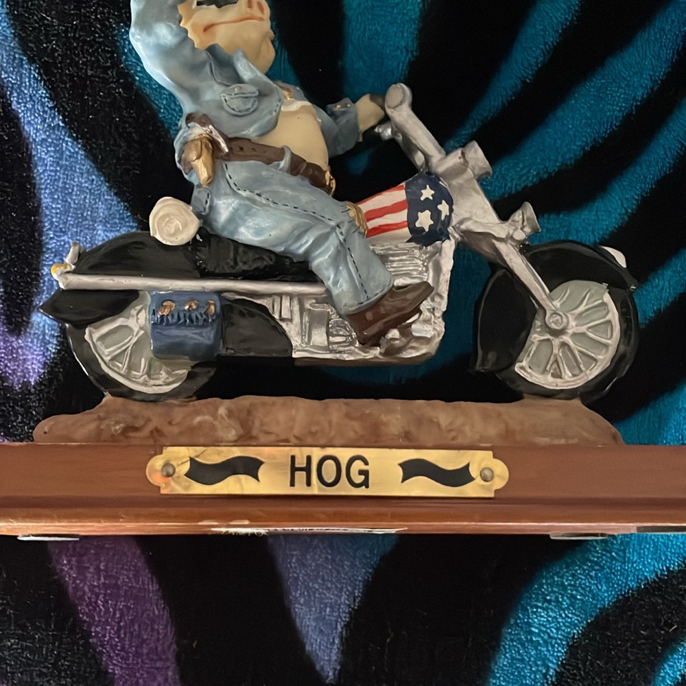 Patriotic Biker Figurine